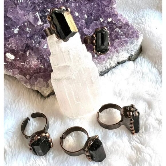 EMF Protection Black Tourmaline Ring - Picture 8 of 9